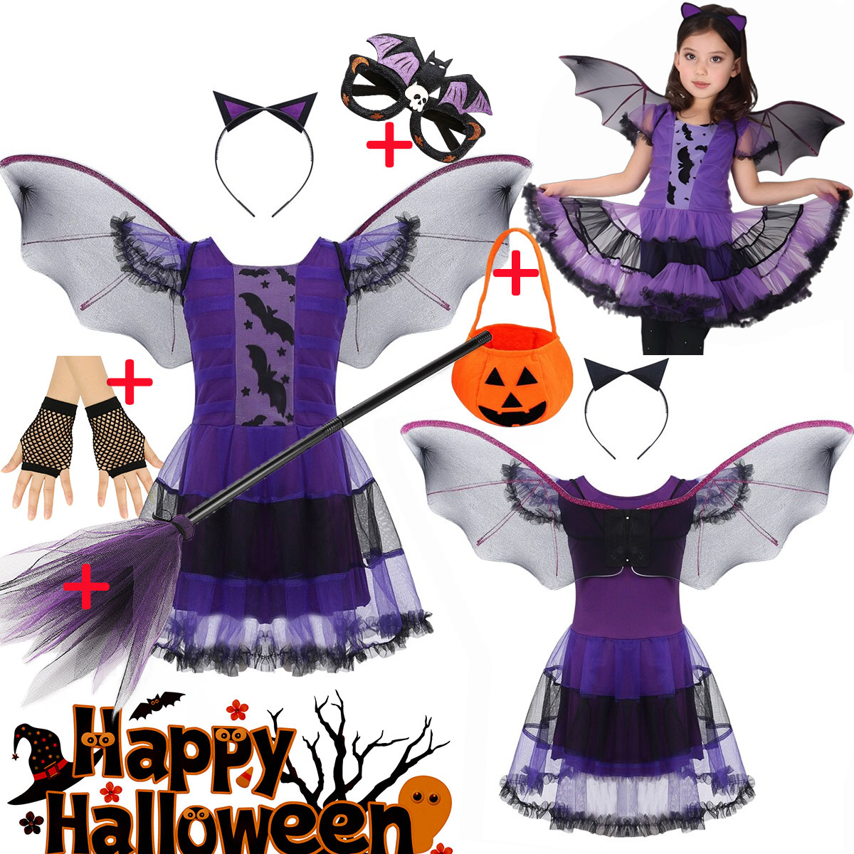 Cosplay Bat Prop - Girl Flying Bat Cosplay Costume Halloween