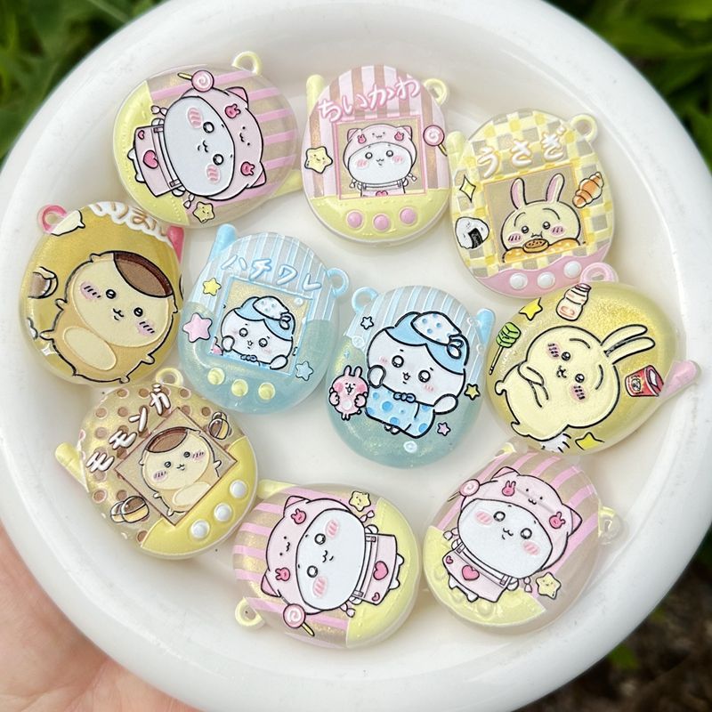 Cosplay Prop Diy - Cartoon Luminous Printed Chiikawa Hole Keychain