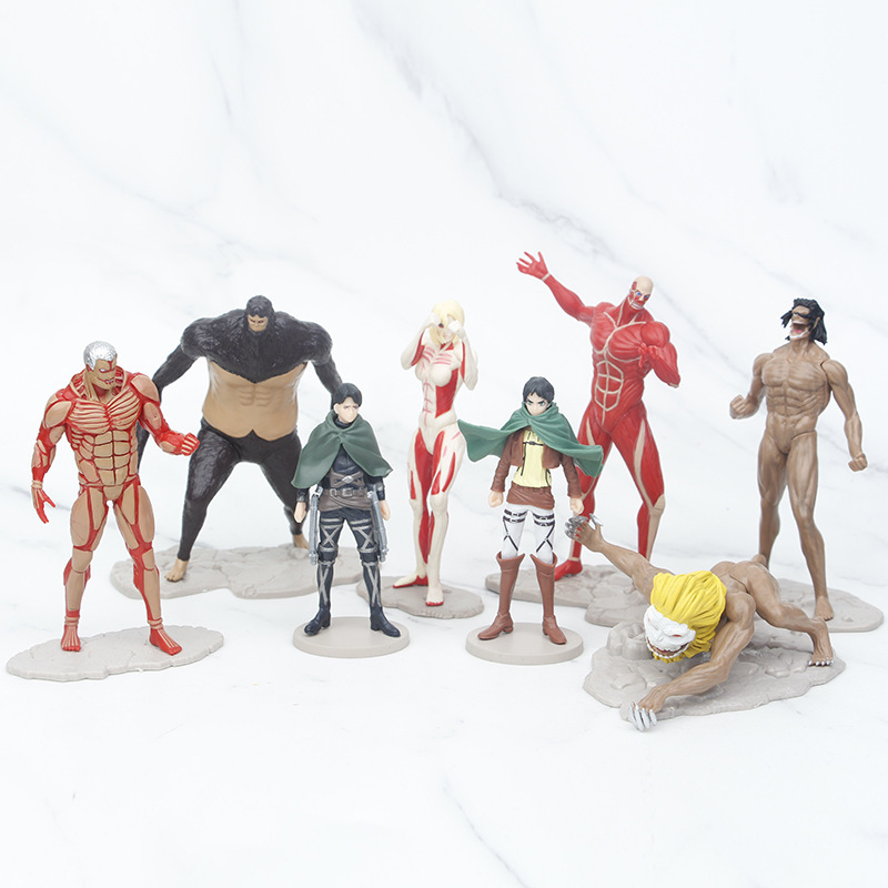 Kotobukiya Artfx - 8pcs Attack on Titan Anime Figures