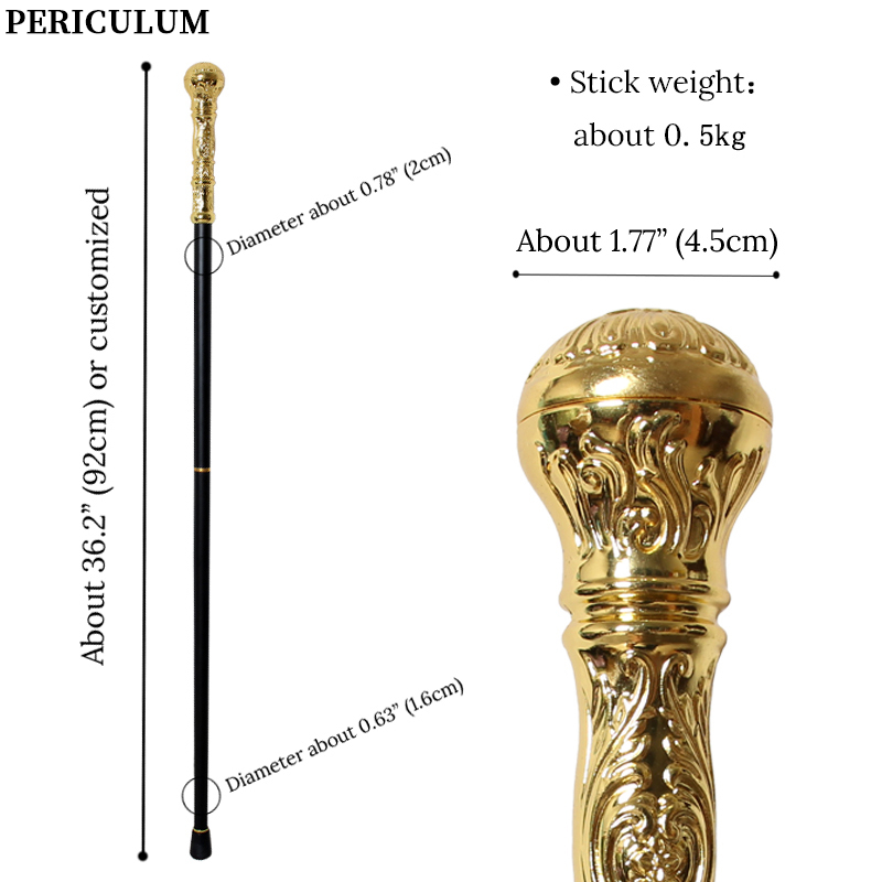 Shiny Gold Alloy Victorian Wal - Detachable Cosplay Prop recension och pris