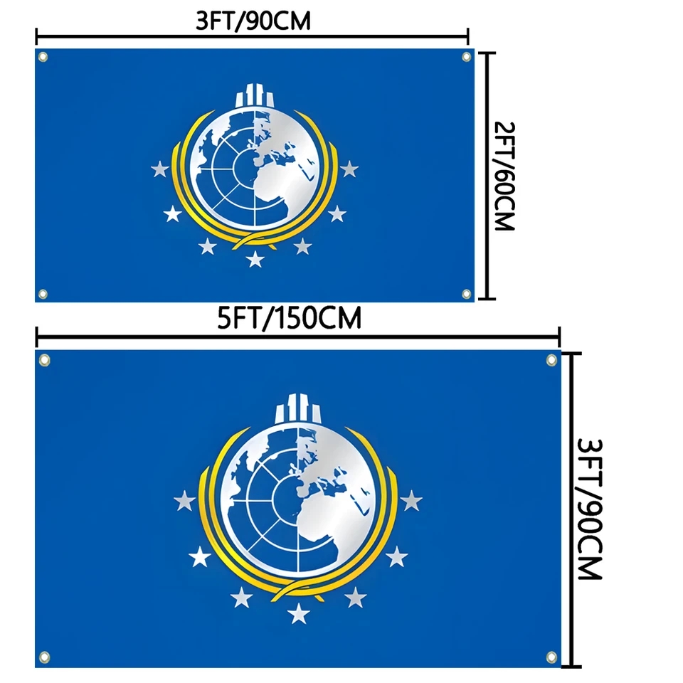 Super Earth Flag Helldivers 3x - Fallout Cosplay Prop recension och pris