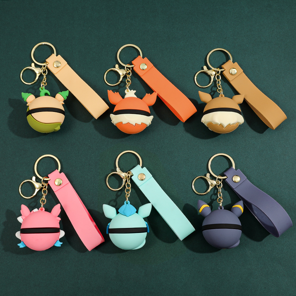 6pcs Pikachu Cartoon Keychain  - Pokeball Cosplay Prop recension och pris