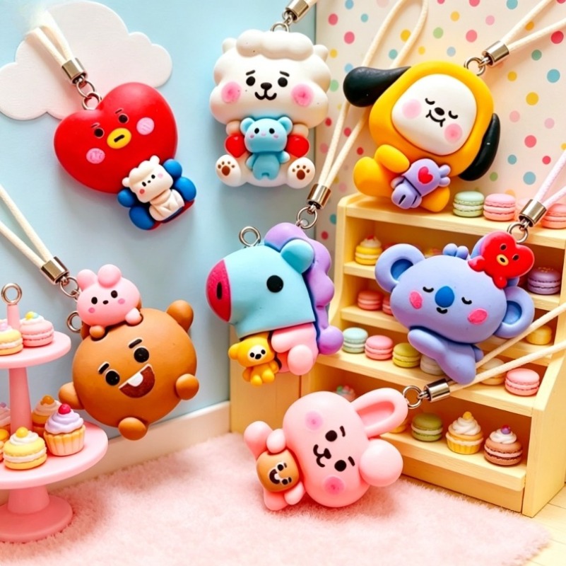 7pcs BT21 Resin Cartoon Charm  - Cosplay Prop Diy recension och pris