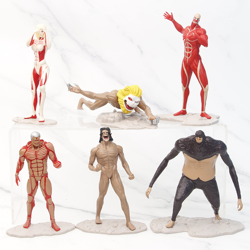 8pcs Attack on Titan Anime Fig - Kotobukiya Artfx recension och pris